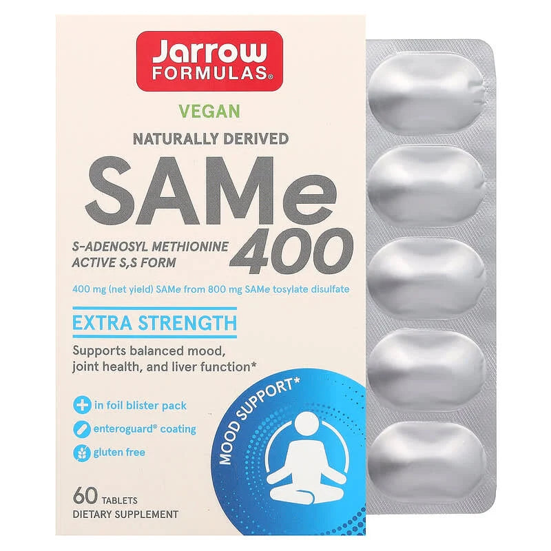 SAMe 400 (S-Adenozilmetionina), 400 mg, Jarrow Formulas, 60 tablete