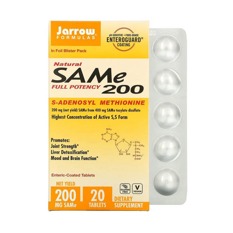 Încărcați imaginea în vizualizatorul Galerie, SAMe 200 (S-Adenozilmetionina), 200 mg, Jarrow Formulas, 20 tablete
