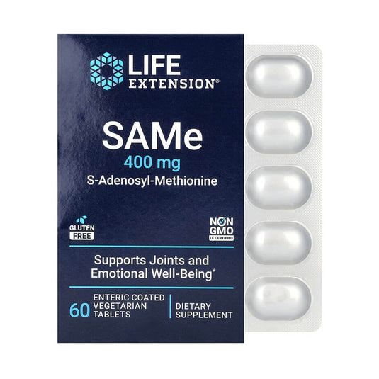 SAMe (S-Adenosyl-Methionine), 200 mg, Life Extension, 30 tablete
