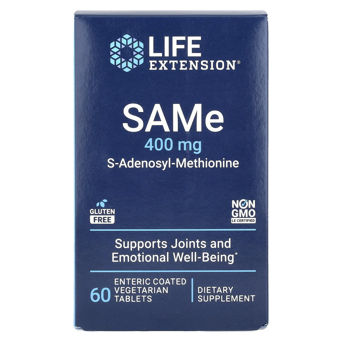 SAMe (S-Adenosyl-Methionine), 400 mg, Life Extension, 60 tablete
