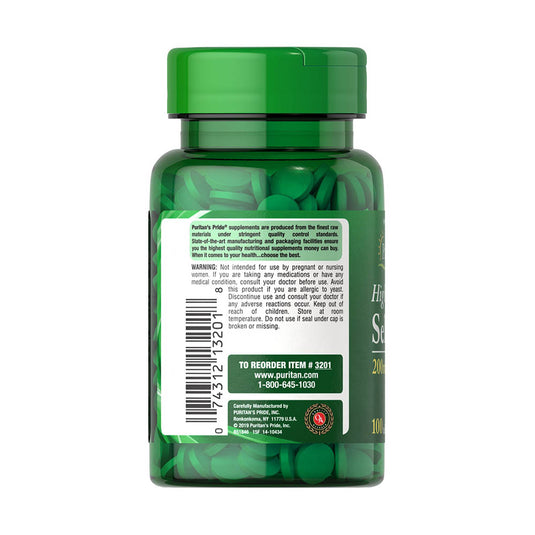 Selenium, 200 mcg, Puritans Pride, 100 tablete