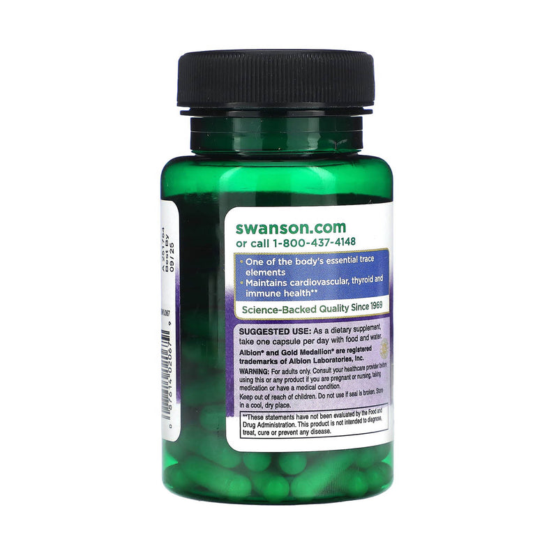 Încărcați imaginea în vizualizatorul Galerie, Selenium Complex Albion (Glycinate), 200 mcg, Swanson, 90 capsule SWU067
