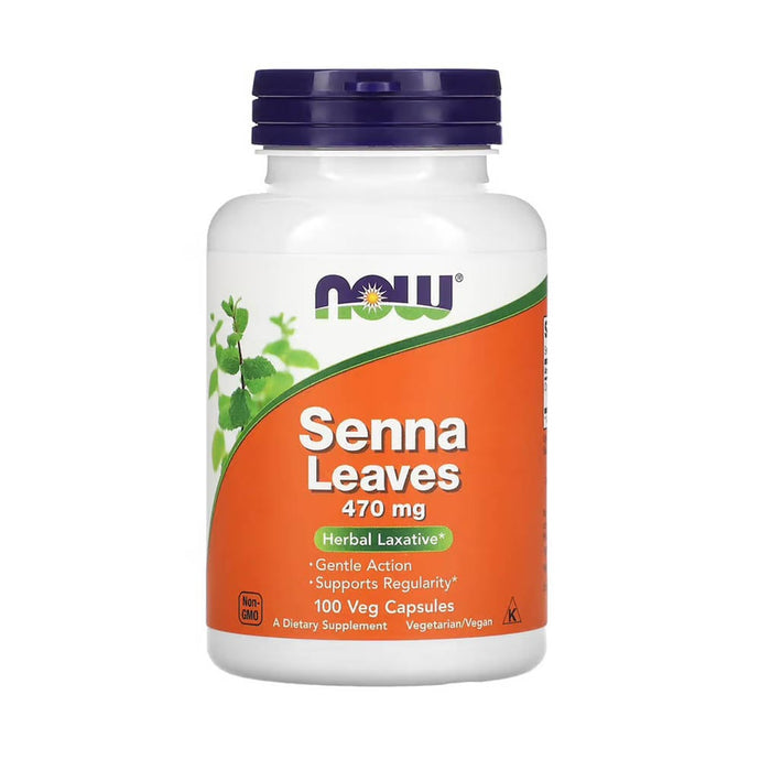 Senna Leaves (Laxativ), 470 mg, Now Foods, 100 capsule