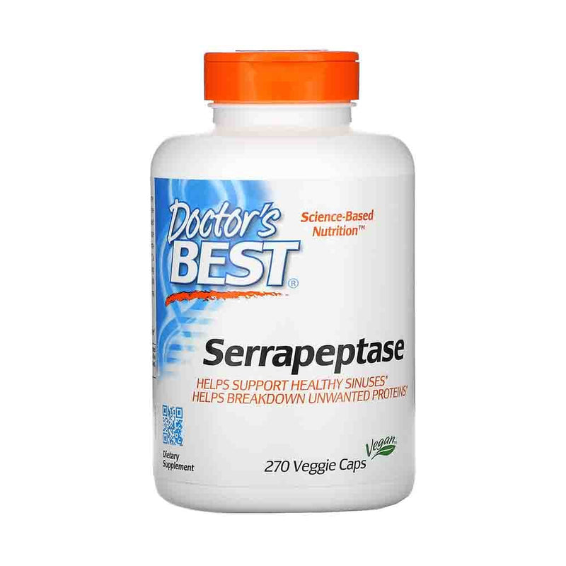 Încărcați imaginea în vizualizatorul Galerie, Serrapeptase High Potency (Serratiopeptidaza), 40 000 SPU Doctor&#39;s Best, 90 capsule
