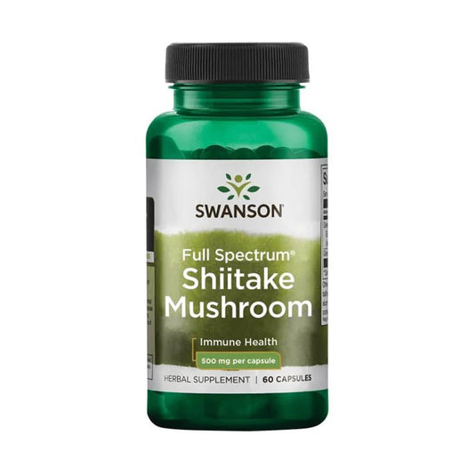 Shiitake Mushroom (Lentinus Edodes), 500mg, Swanson, 60 capsule SW1339