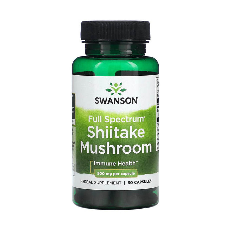Încărcați imaginea în vizualizatorul Galerie, Shiitake Mushroom (Lentinus Edodes), 500mg, Swanson, 60 capsule SW1339
