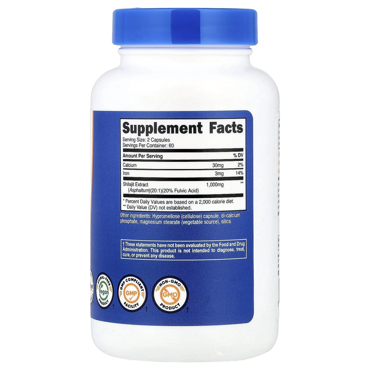 Shilajit Extract (Fulvic Acid), 500 mg, Nutricost, 120 capsule