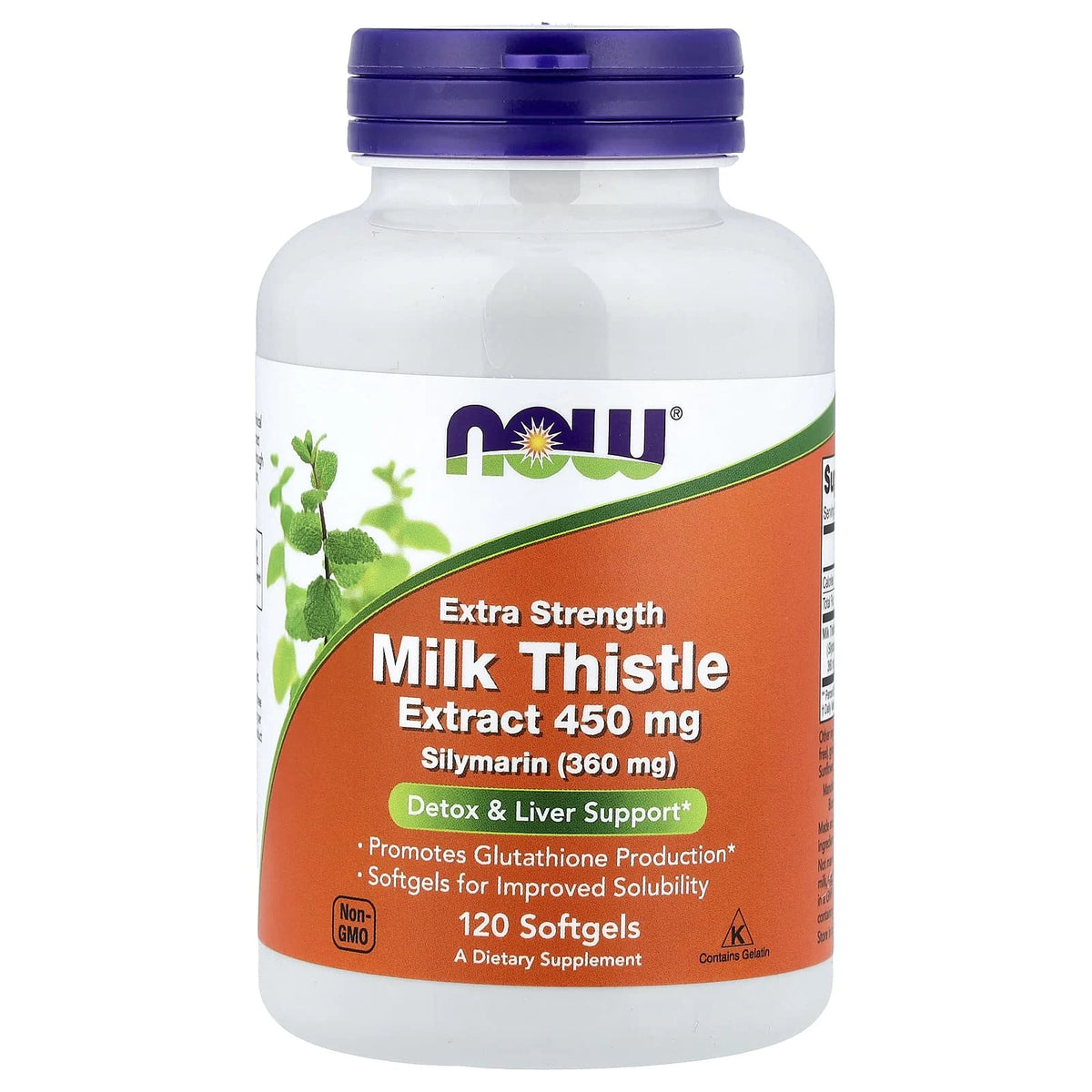 Silimarina Milk Thistle 450mg, Now Foods, 120 softgels