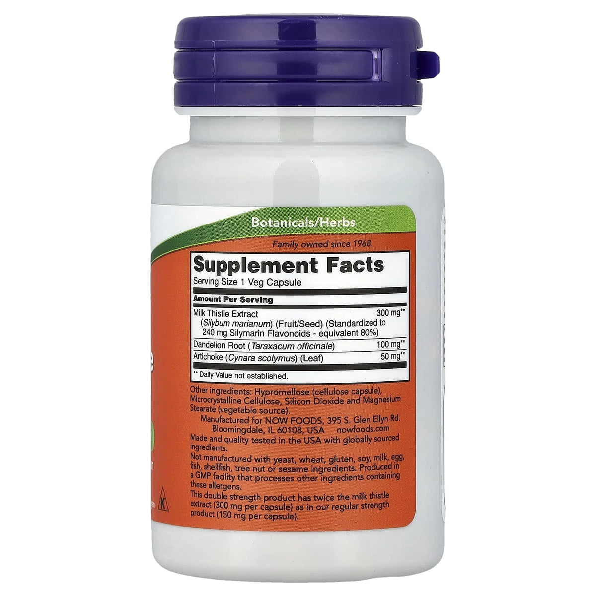 Silimarina Milk Thistle 300mg, Now Foods, 50 capsule