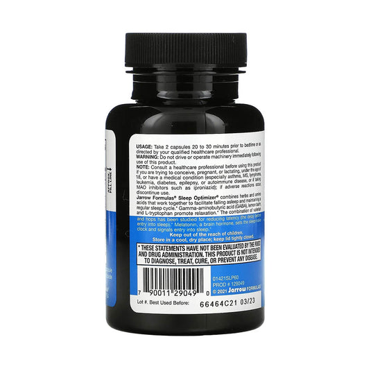 Sleep Optimizer (Relaxare si Somn), Jarrow Formulas, 60 capsule