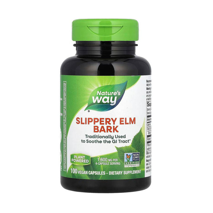 Slippery Elm Bark (Ulm Alunecos), 400 mg, Nature's Way, 100 Capsule