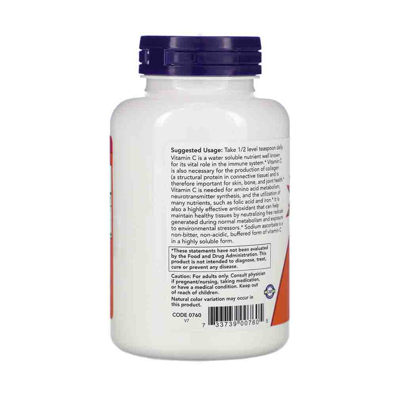 Încărcați imaginea în vizualizatorul Galerie, Vitamina C Tamponata Pulbere (Sodium Ascorbate Powder Buffered), Now Foods, 227g
