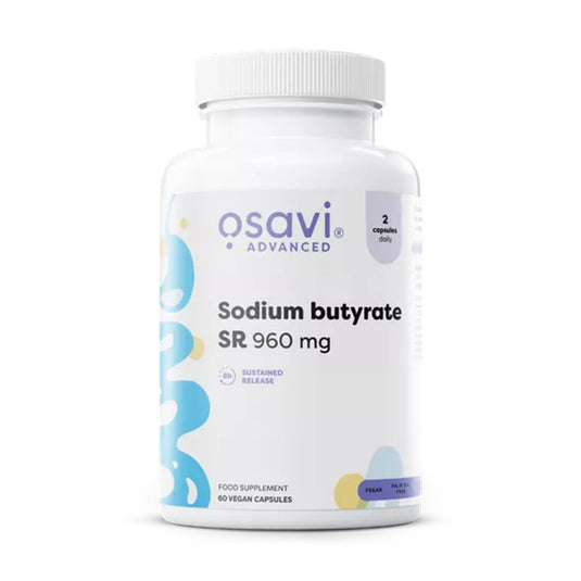 Sodium butyrate, Sustained Release, 960 mg, Osavi, 60 capsule