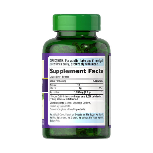 Soy Lecithin, 1200 mg, Puritans Pride, 100 softgels