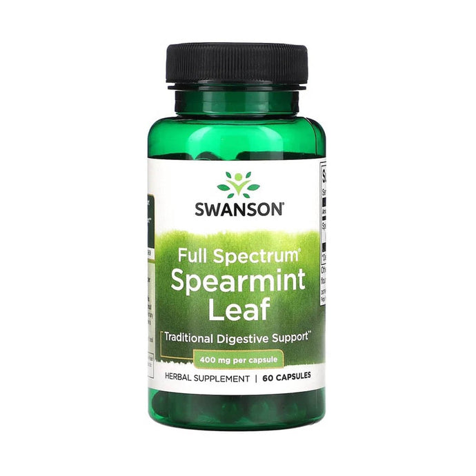 Spearmint Leaf (Menta), 400 mg, Swanson, 60 capsule SW1261