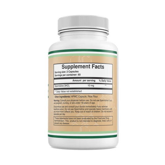 Spermidine (Longevitate), 10 mg, Double Wood Supplements, 120 capsule