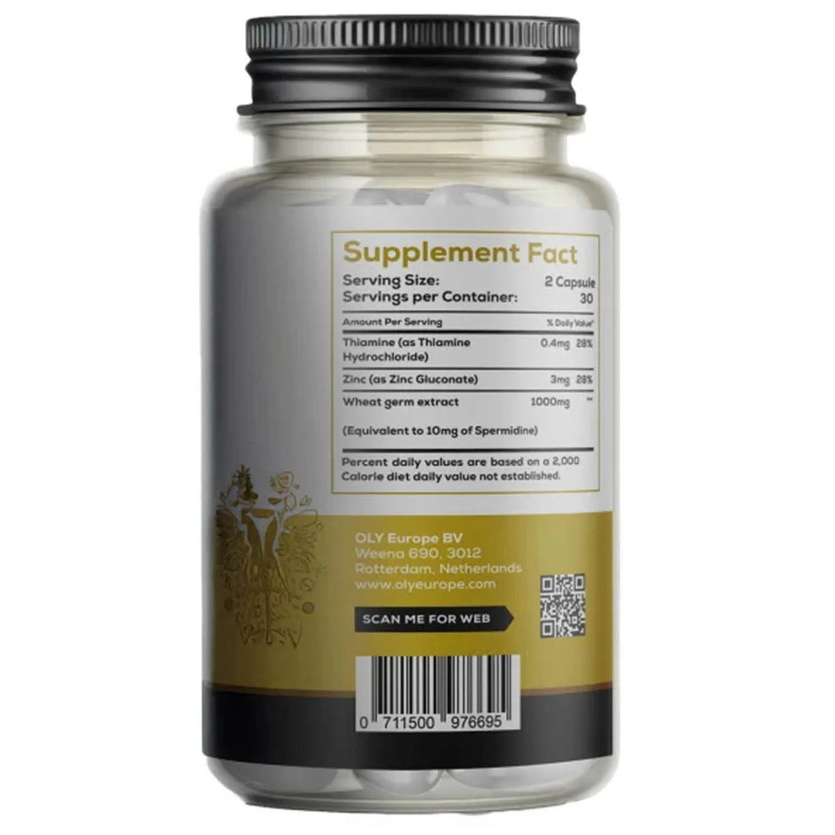 Spermidine (Regenerare Celulară), 500 mg, Oly, 60 capsule