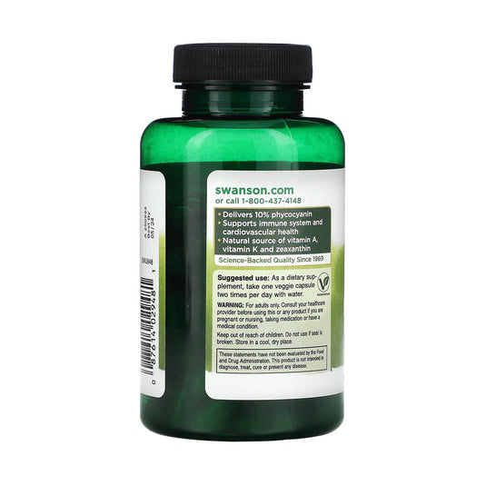 Spirulina Blue-Green Algae, 500 mg, Swanson, 90 capsule SWU948