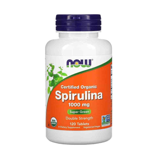 Spirulina Certificata Organic, 500 mg, Now Foods, 100 tablete