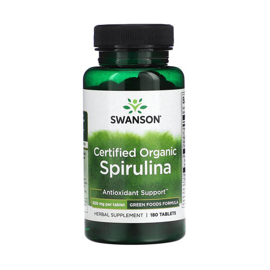 Spirulina Organica, 500mg, Swanson, 180 tablete SWR044
