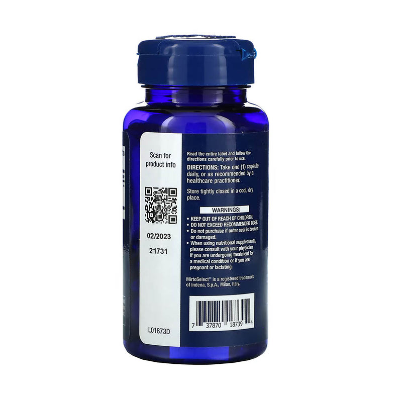 Încărcați imaginea în vizualizatorul Galerie, Standardized European Bilberry Extract, 100 mg, Life Extension, 90 capsule
