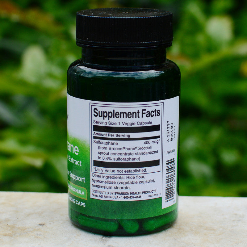 Încărcați imaginea în vizualizatorul Galerie, Sulforaphane from Broccoli (Germeni de Brocoli), 400 mcg, Swanson, 60 capsule SWR048

