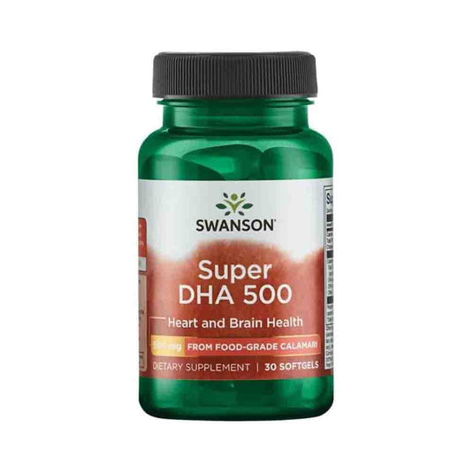Super DHA 500 from Food-Grade Calamari, Swanson, 30 softgels SWE062