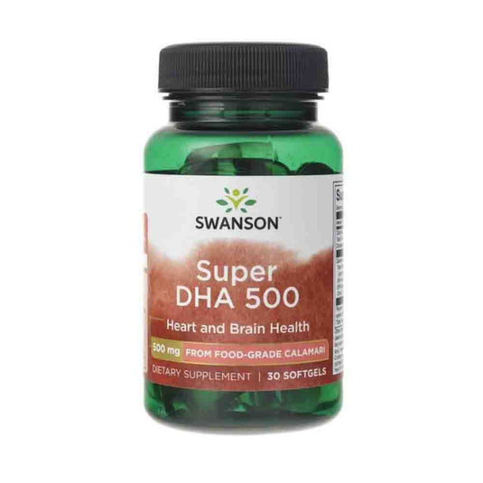 Super DHA 500 from Food-Grade Calamari, Swanson, 30 softgels SWE062