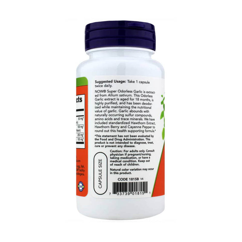 Încărcați imaginea în vizualizatorul Galerie, Super Odorless Garlic Extract, Now Foods, 90 capsule
