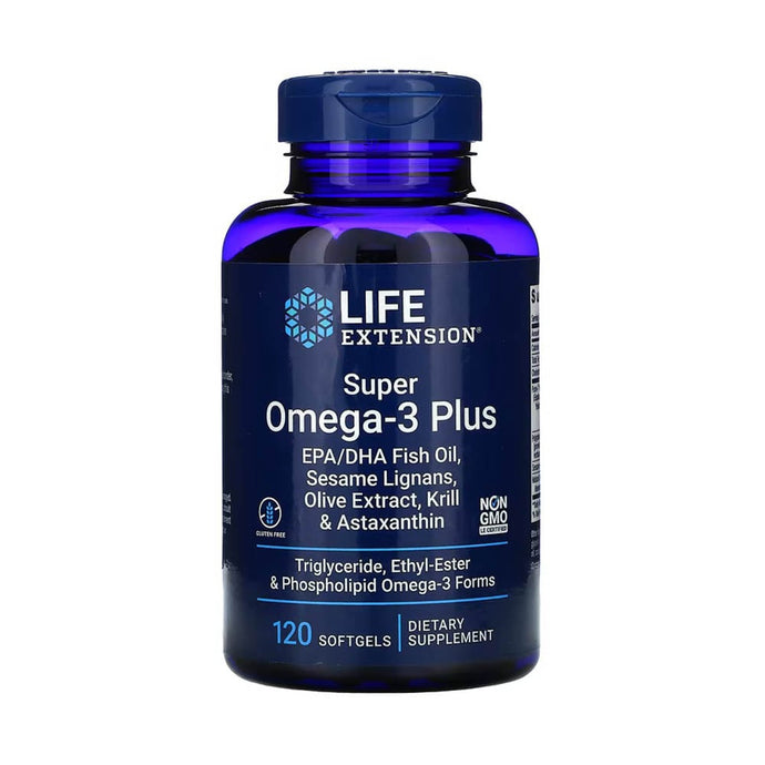 Super Omega-3 Plus, Olive Extract, Krill & Astaxanthin, Life Extension, 120 softgels