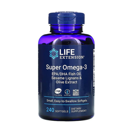 Super Omega-3 with Sesame Lignans & Olive Extract, Life Extension, 240 softgels