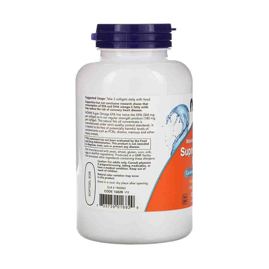 Super Omega 3 EPA, Molecularly Distilled, Now Foods, 120 Softgels