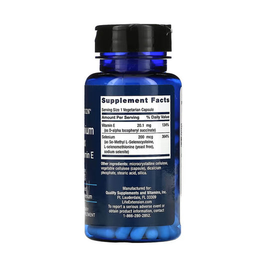 Super Selenium Complex 200 mcg & Vitamin E, Life Extension, 100 capsule