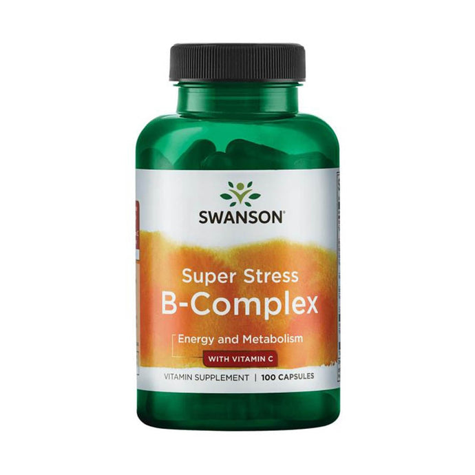 Super Stress B-Complex with Vitamin C, Swanson, 100 capsule SW920