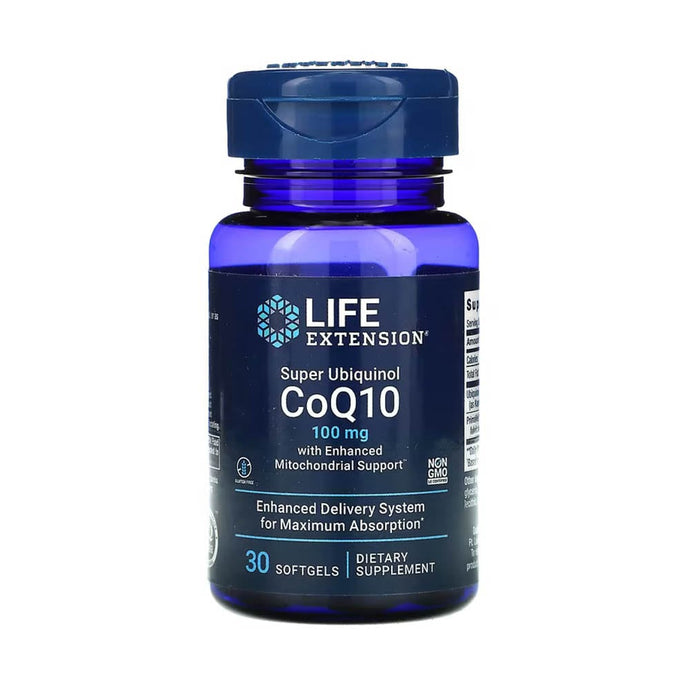 Super Ubiquinol CoQ10 100 mg with Enhanced Mitochondrial Support, Life Extension, 30 Softgels