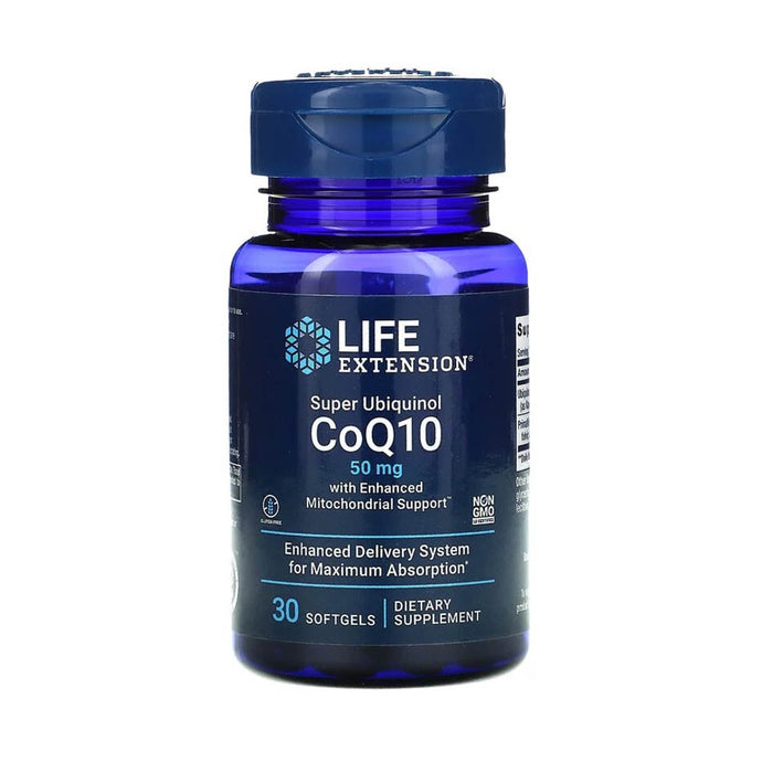 Super Ubiquinol CoQ10, 50 mg with Enhanced Mitochondrial, Life Extension, 30 softgels