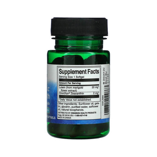 Lutein & Zeaxanthin (Synergistic Eye Health), Swanson, 60 softgels SWU986