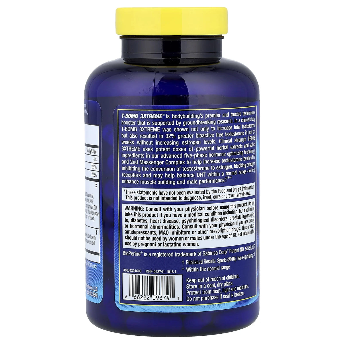 T-BOMB 3XTREME MALE EXTREME, MHP, 168 Tablete