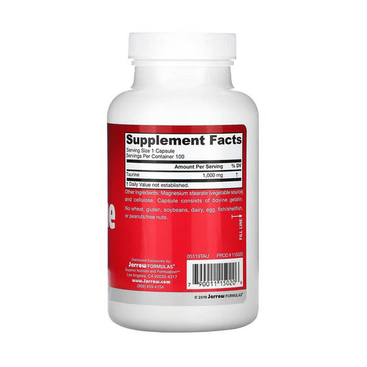 Taurine, 1000 mg, Jarrow Formulas, 100 capsule