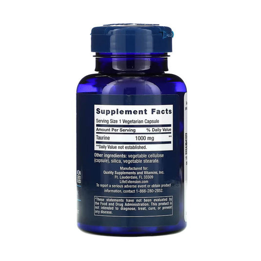 Taurine (Taurina), 1000 mg, Life Extension, 90 capsule