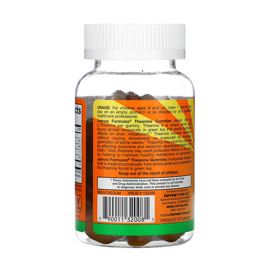 Theanine, 100 mg, Gummies, Jarrow Formulas, 60 jeleuri