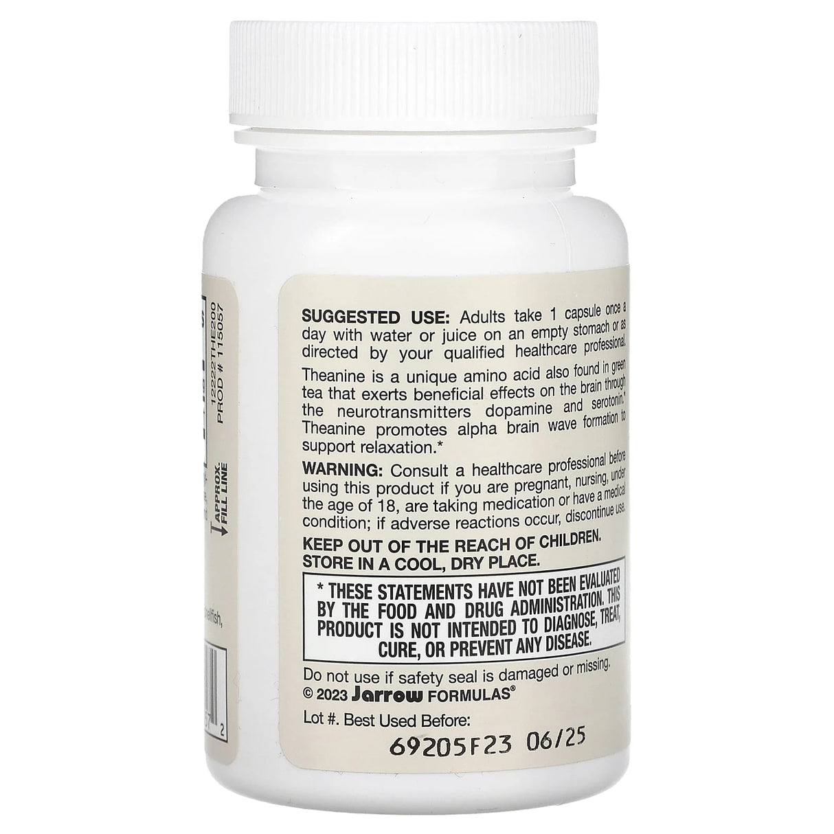 Theanine (L-Teanina), 200 mg, Jarrow Formulas, 60 capsule