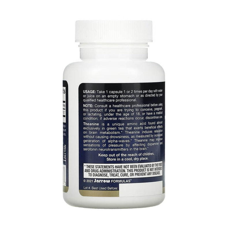 Încărcați imaginea în vizualizatorul Galerie, Theanine (L-Teanina), 100 mg, Jarrow Formulas, 60 capsule
