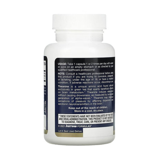 Theanine (L-Teanina), 100 mg, Jarrow Formulas, 60 capsule