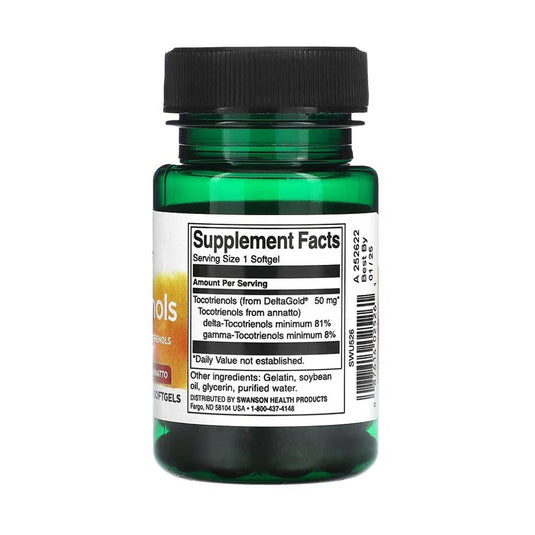 Tocotrienols from Annatto, 50 mg, Swanson, 60 softgels SWU526