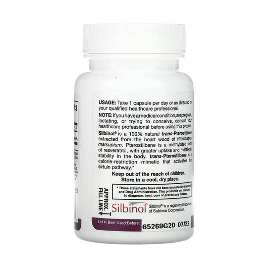 Trans-Pterostilbene, 50 mg, Jarrow, 60 capsule