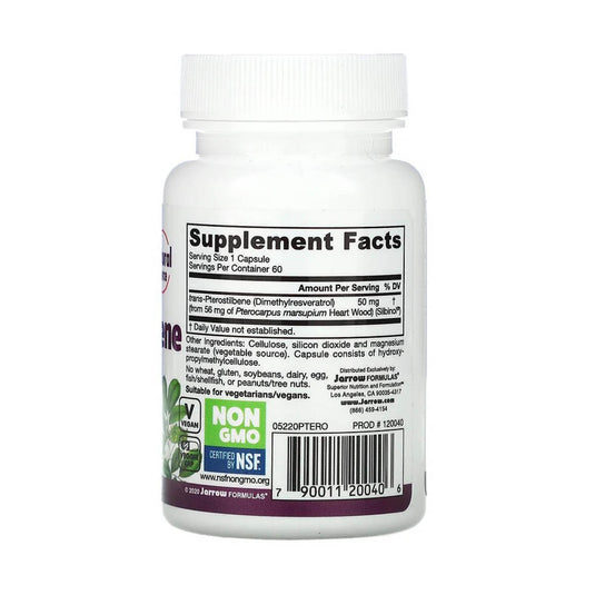 Trans-Pterostilbene, 50 mg, Jarrow, 60 capsule