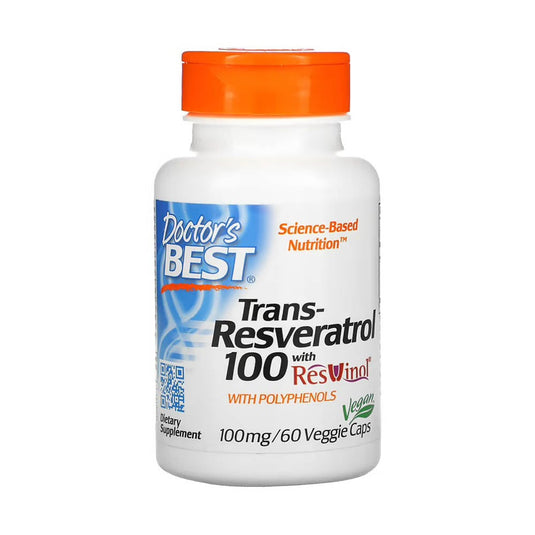 Trans-Resveratrol with Resvinol, 100 mg, Doctor's Best, 60 capsule