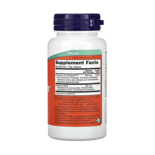 Tri-Chromium, 500 mcg, NOW Foods, 90 capsule