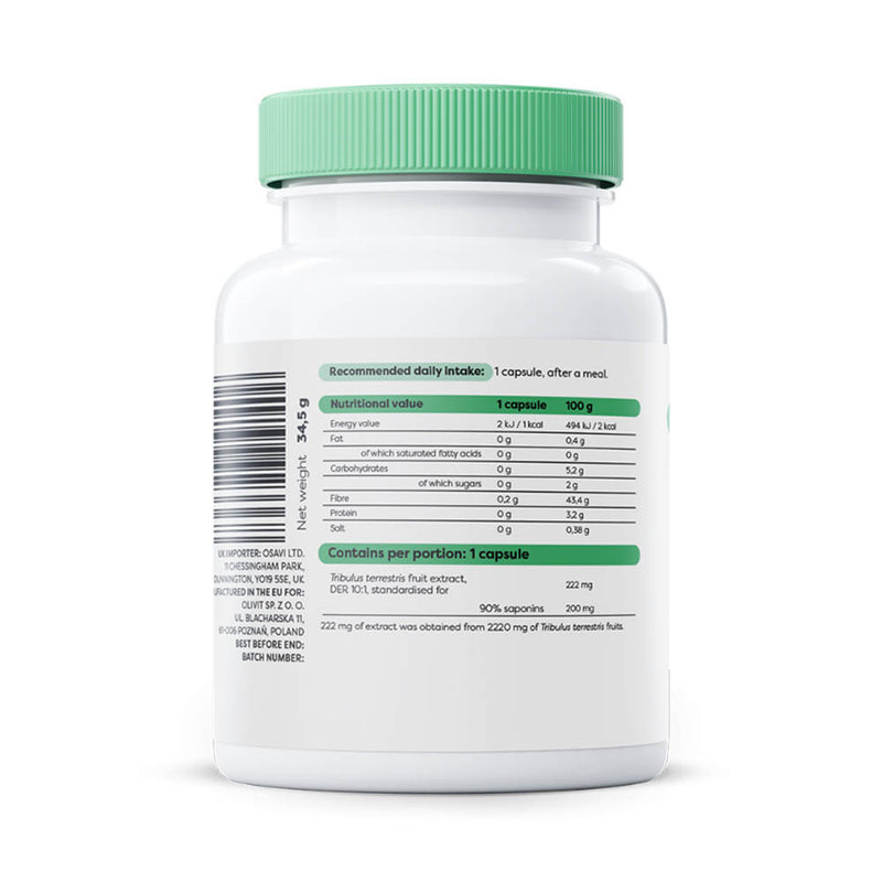 Încărcați imaginea în vizualizatorul Galerie, Tribulus Extract (90% Saponin), 200 mg, Osavi, 90 capsule
